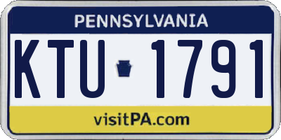 PA license plate KTU1791
