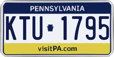 PA license plate KTU1795