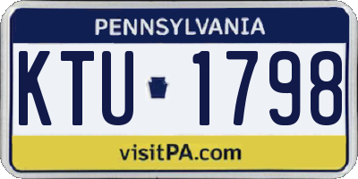 PA license plate KTU1798