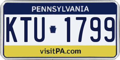 PA license plate KTU1799