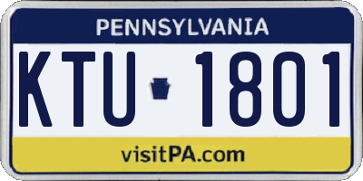 PA license plate KTU1801
