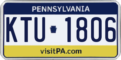 PA license plate KTU1806