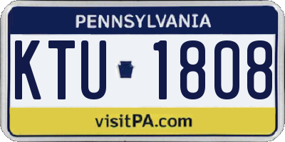 PA license plate KTU1808