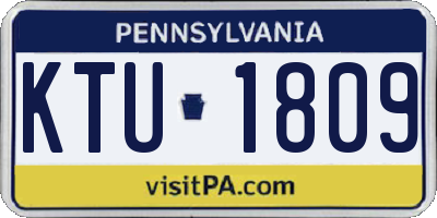 PA license plate KTU1809