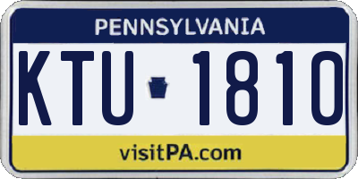 PA license plate KTU1810