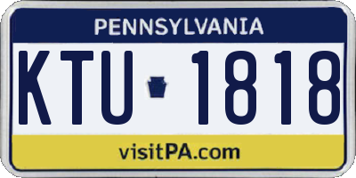 PA license plate KTU1818