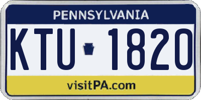 PA license plate KTU1820