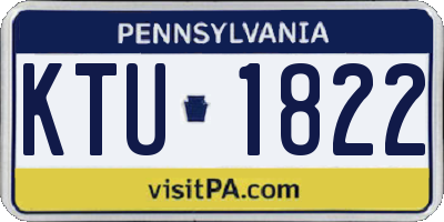 PA license plate KTU1822