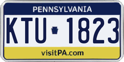 PA license plate KTU1823