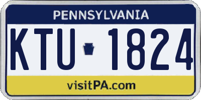 PA license plate KTU1824
