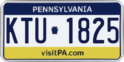 PA license plate KTU1825