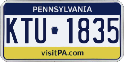 PA license plate KTU1835