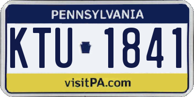 PA license plate KTU1841