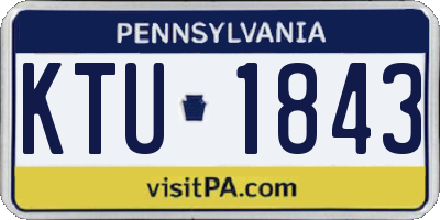 PA license plate KTU1843