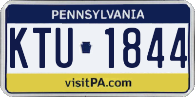 PA license plate KTU1844
