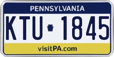PA license plate KTU1845