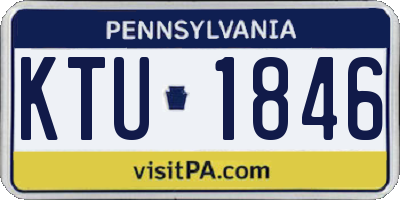 PA license plate KTU1846
