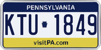 PA license plate KTU1849