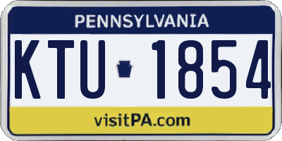 PA license plate KTU1854