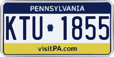 PA license plate KTU1855