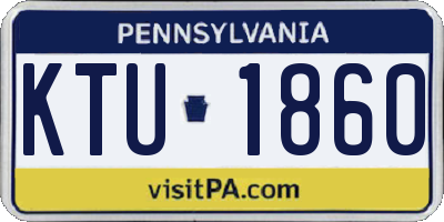 PA license plate KTU1860