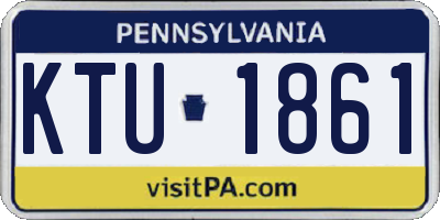 PA license plate KTU1861