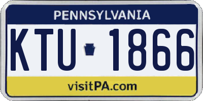 PA license plate KTU1866