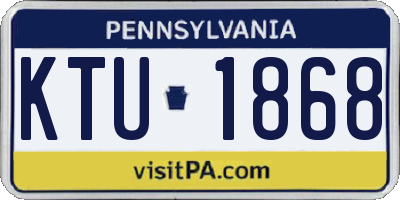 PA license plate KTU1868