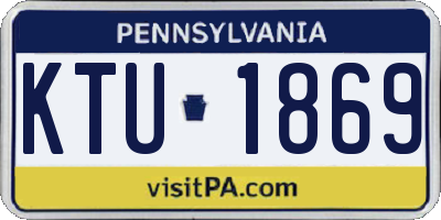 PA license plate KTU1869
