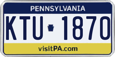 PA license plate KTU1870