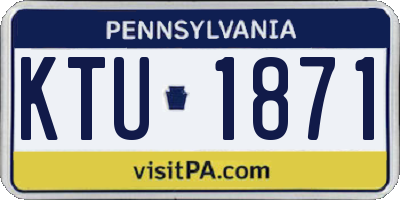 PA license plate KTU1871