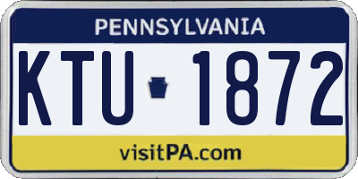 PA license plate KTU1872