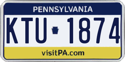 PA license plate KTU1874