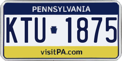 PA license plate KTU1875