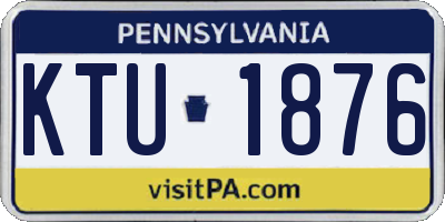 PA license plate KTU1876