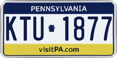 PA license plate KTU1877