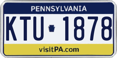 PA license plate KTU1878