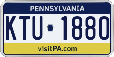 PA license plate KTU1880