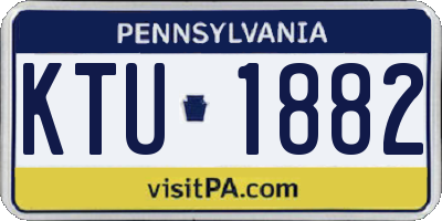 PA license plate KTU1882