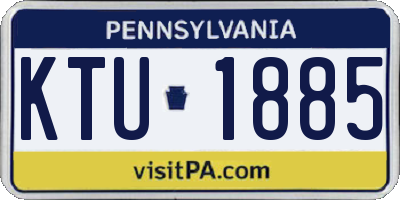PA license plate KTU1885
