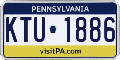 PA license plate KTU1886