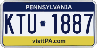PA license plate KTU1887