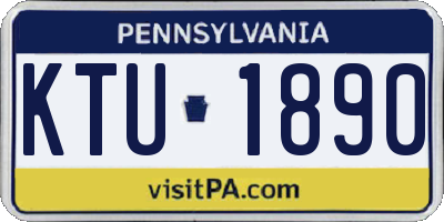 PA license plate KTU1890