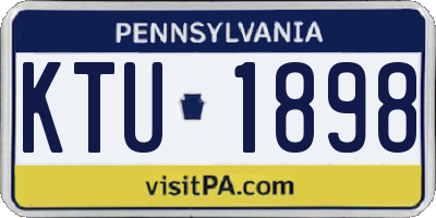 PA license plate KTU1898
