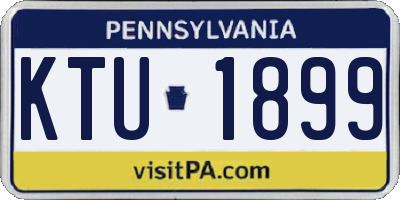 PA license plate KTU1899