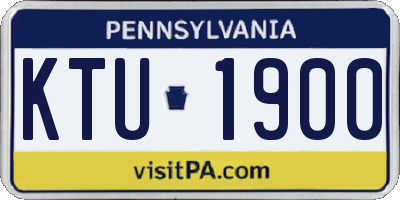 PA license plate KTU1900