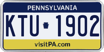PA license plate KTU1902