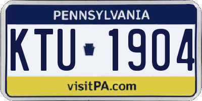 PA license plate KTU1904