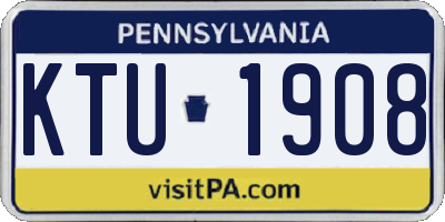 PA license plate KTU1908