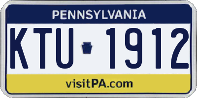 PA license plate KTU1912